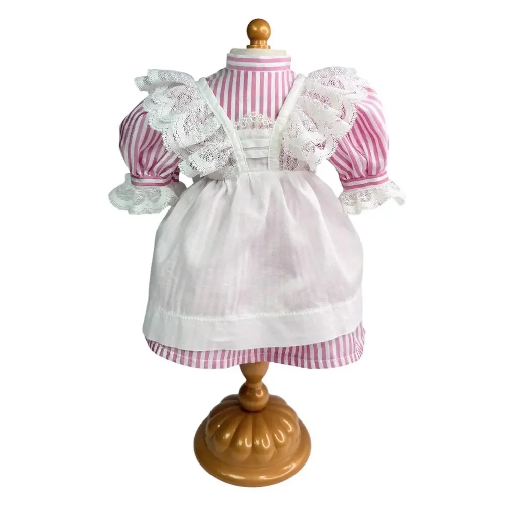 American Girl Samantha Birthday Dress Pink Pleasant Co 1992 Lacy Pinafore Apron